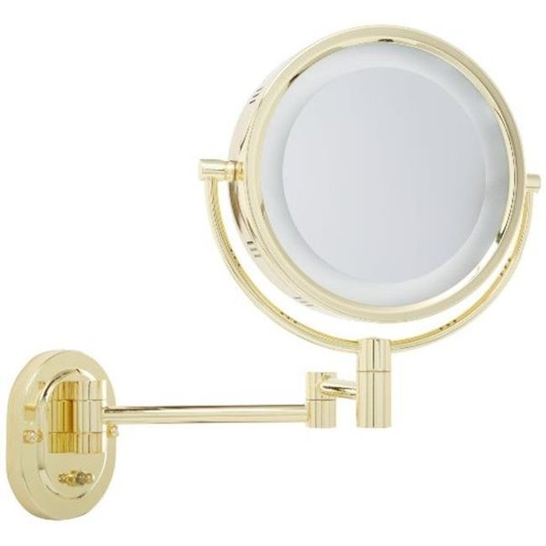 Super Smooth 2-Sided Wall Mounted Lighted Mirror in Brass SU145835